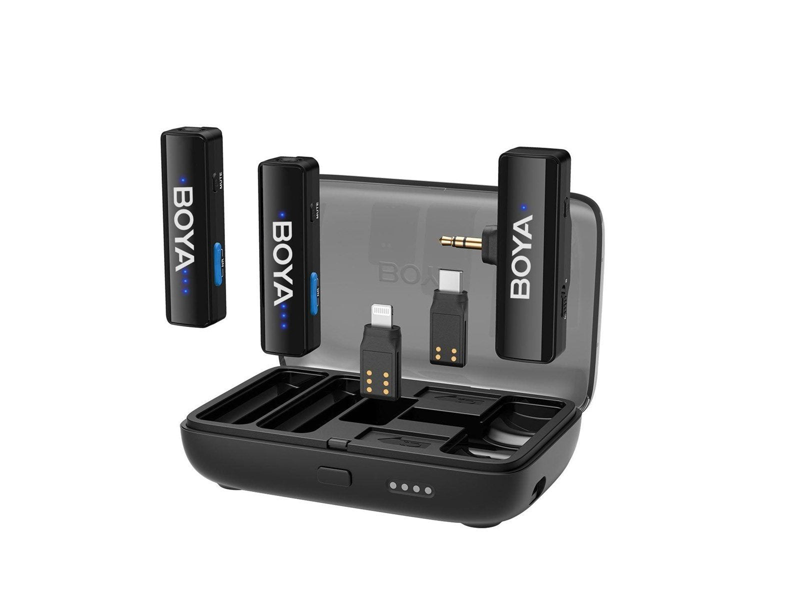 BOYA Microphone LINK V2.0 3.5mm Wireless X2 System Lightning USB-C BOYA Microphone LINK V2.0 3.5mm Wireless X2 System Lightning USB-C